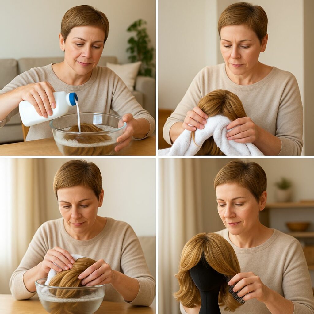 Synthetische pruik met krullen 1