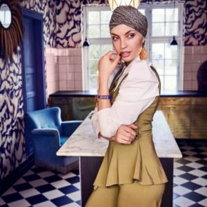Hoc Sapphire Boho Turban print