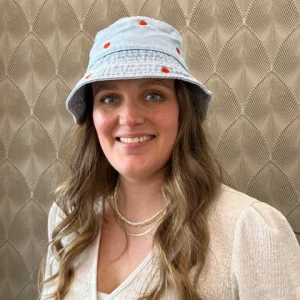 Bucket Hat Denim Hartjes