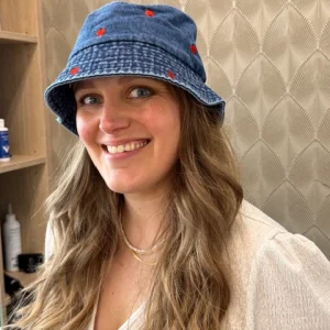 Bucket Hat Dark Denim Hartjes